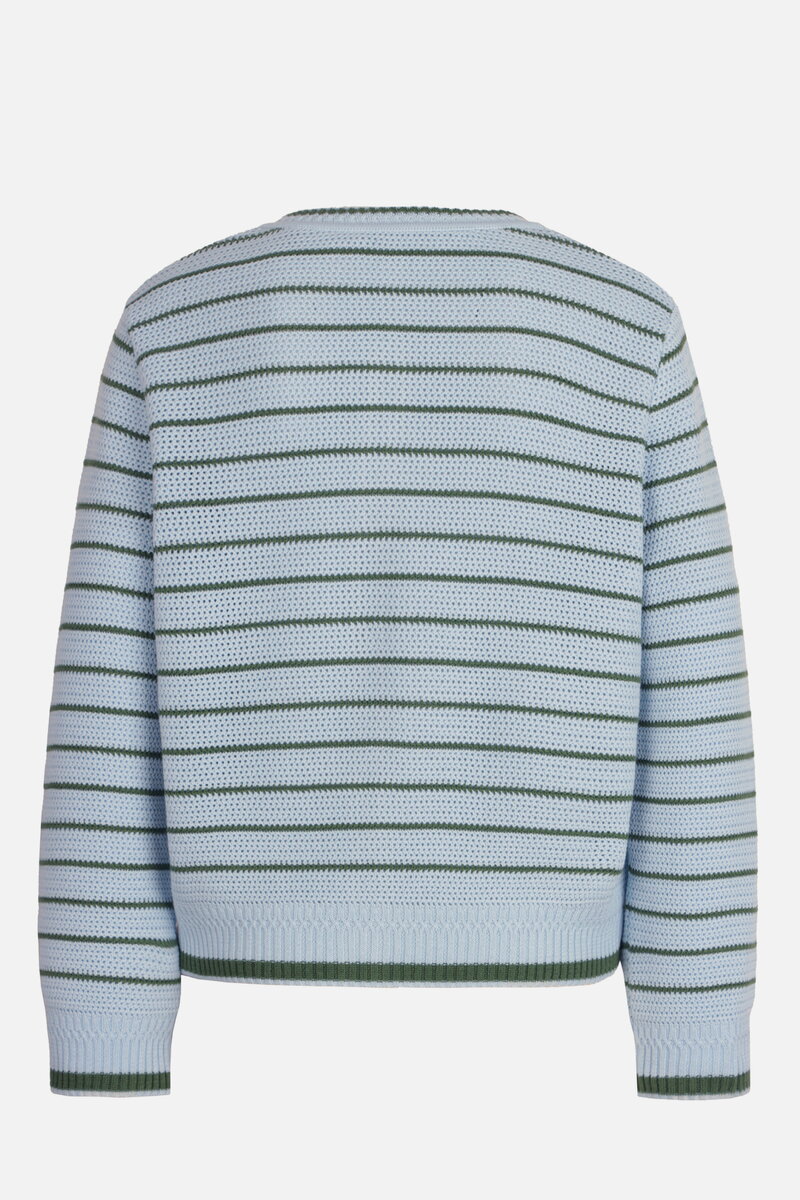 Stripe Knit-Jacket, Ajour Pattern