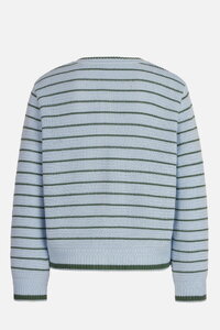 Stripe Knit-Jacket, Ajour Pattern