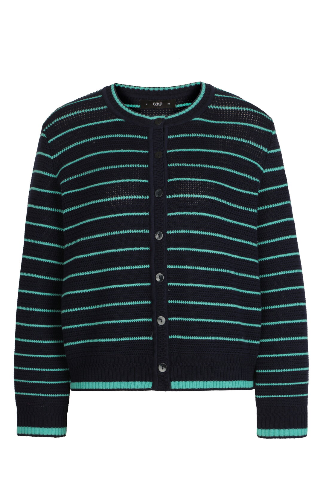 Stripe Knit-Jacket, Ajour Pattern