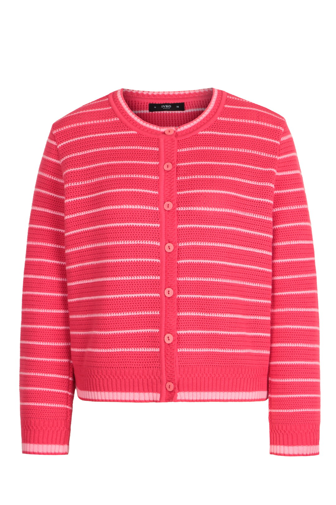 Stripe Knit-Jacket, Ajour Pattern