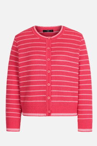 Stripe Knit-Jacket, Ajour Pattern