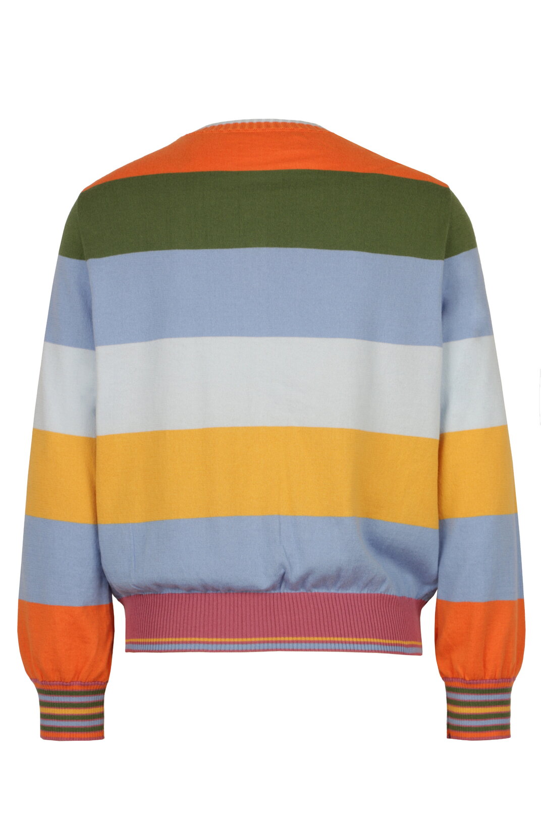 Jacquard Cardigan, Stripe Pattern