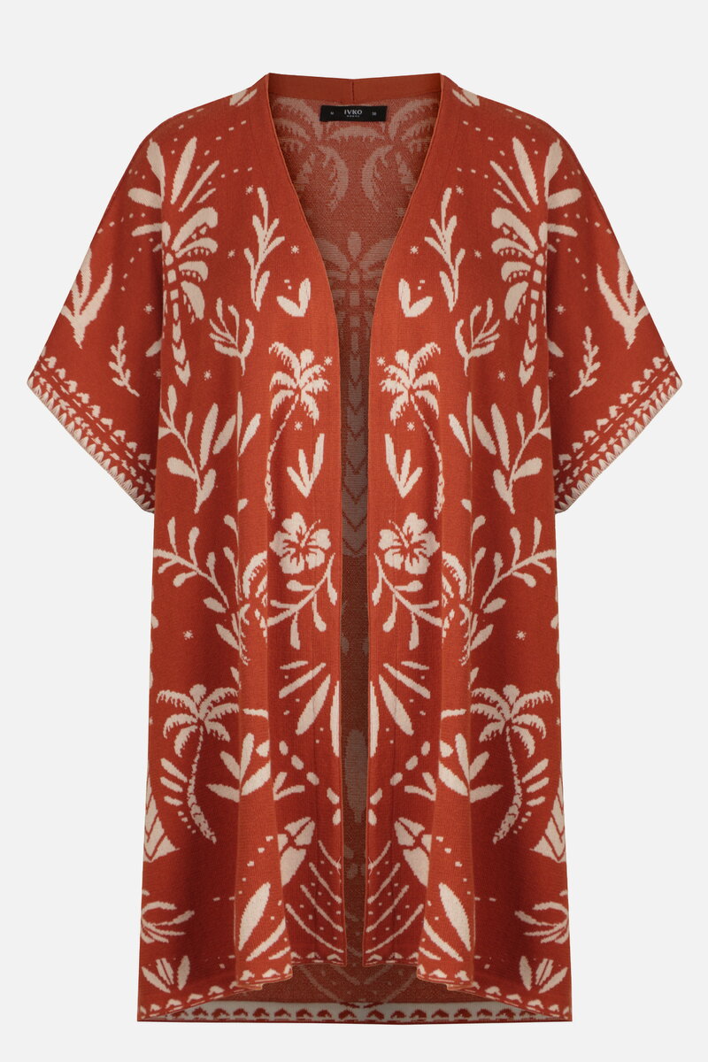 Poncho, Urban Botanic Pattern