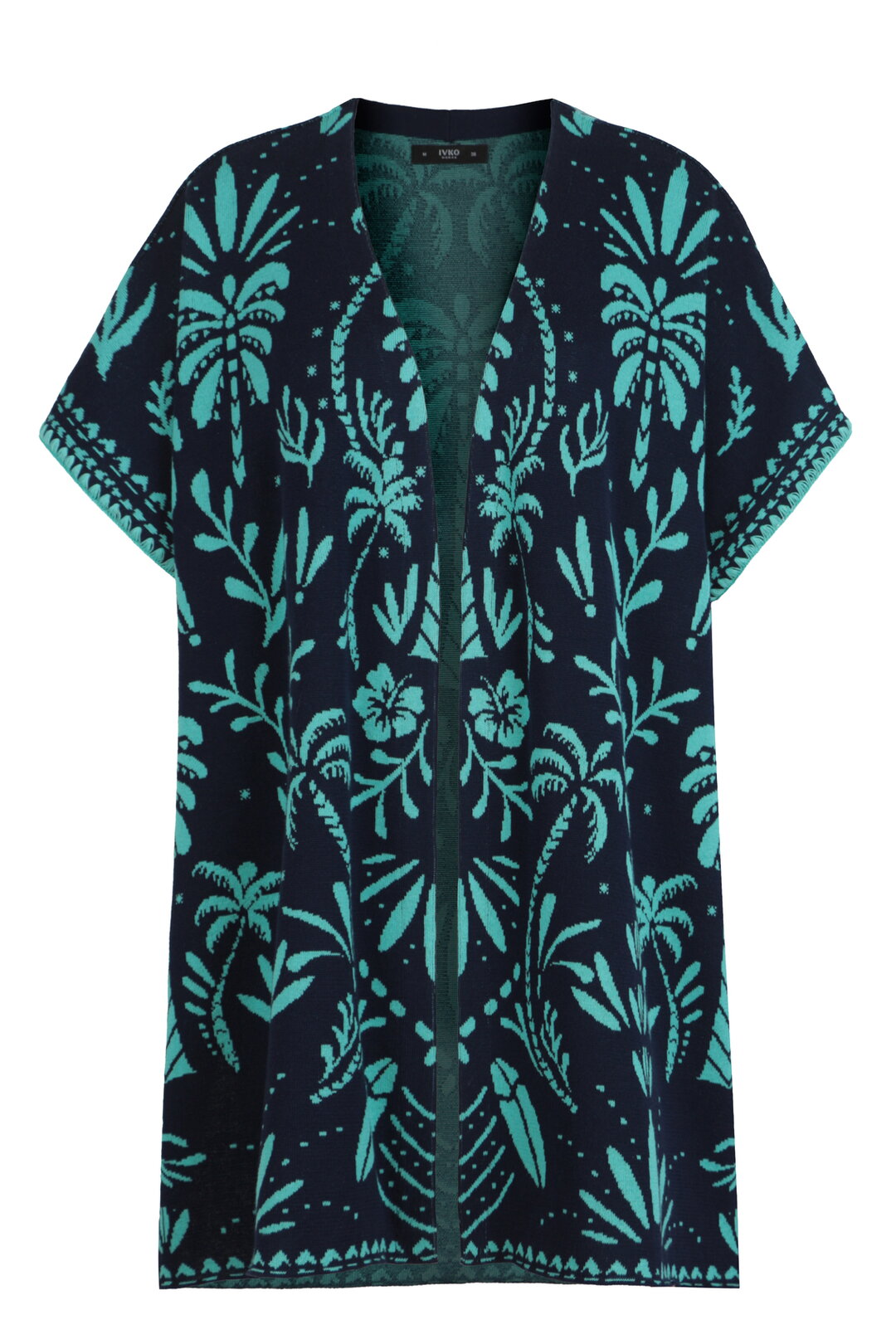 Poncho, Urban Botanic Pattern