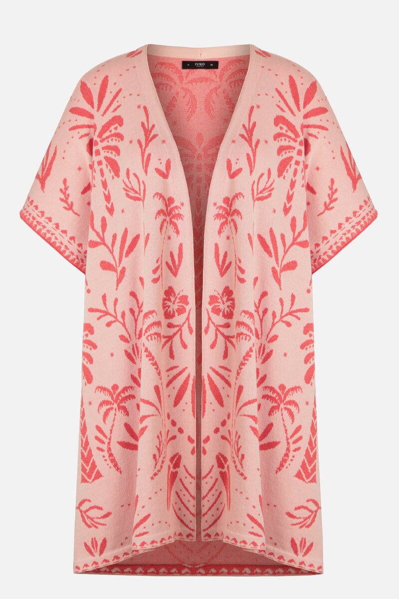 Poncho, Urban Botanic Pattern