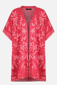 Poncho, Urban Botanic Pattern