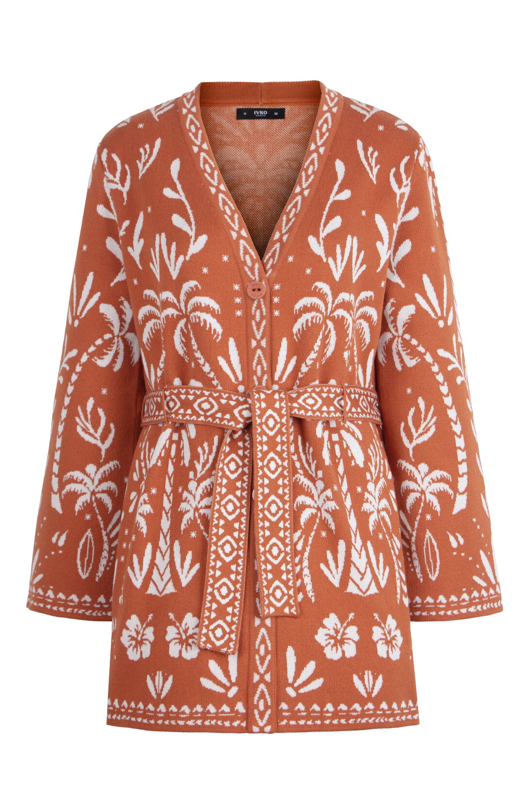 Long Cardigan, Urban Botanic Pattern