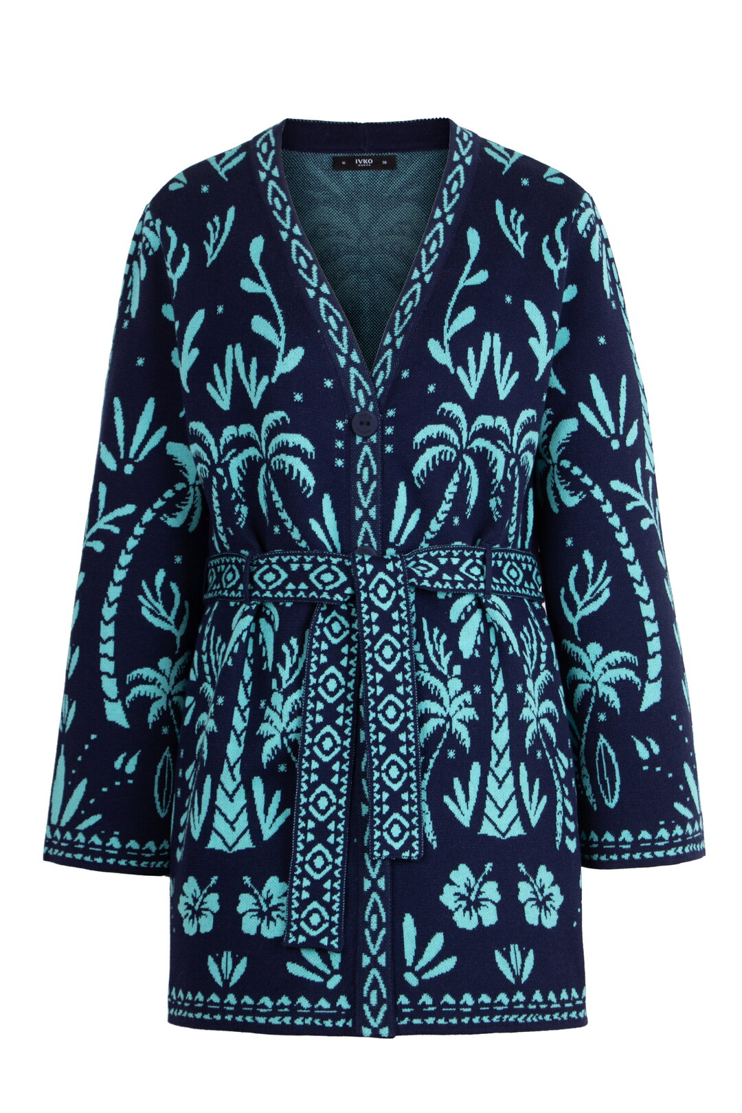 Long Cardigan, Urban Botanic Pattern