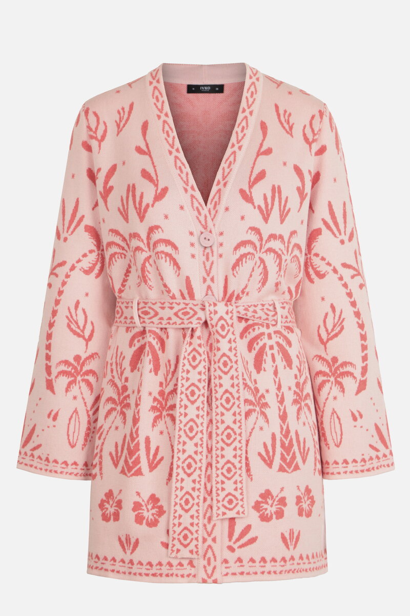 Long Cardigan, Urban Botanic Pattern