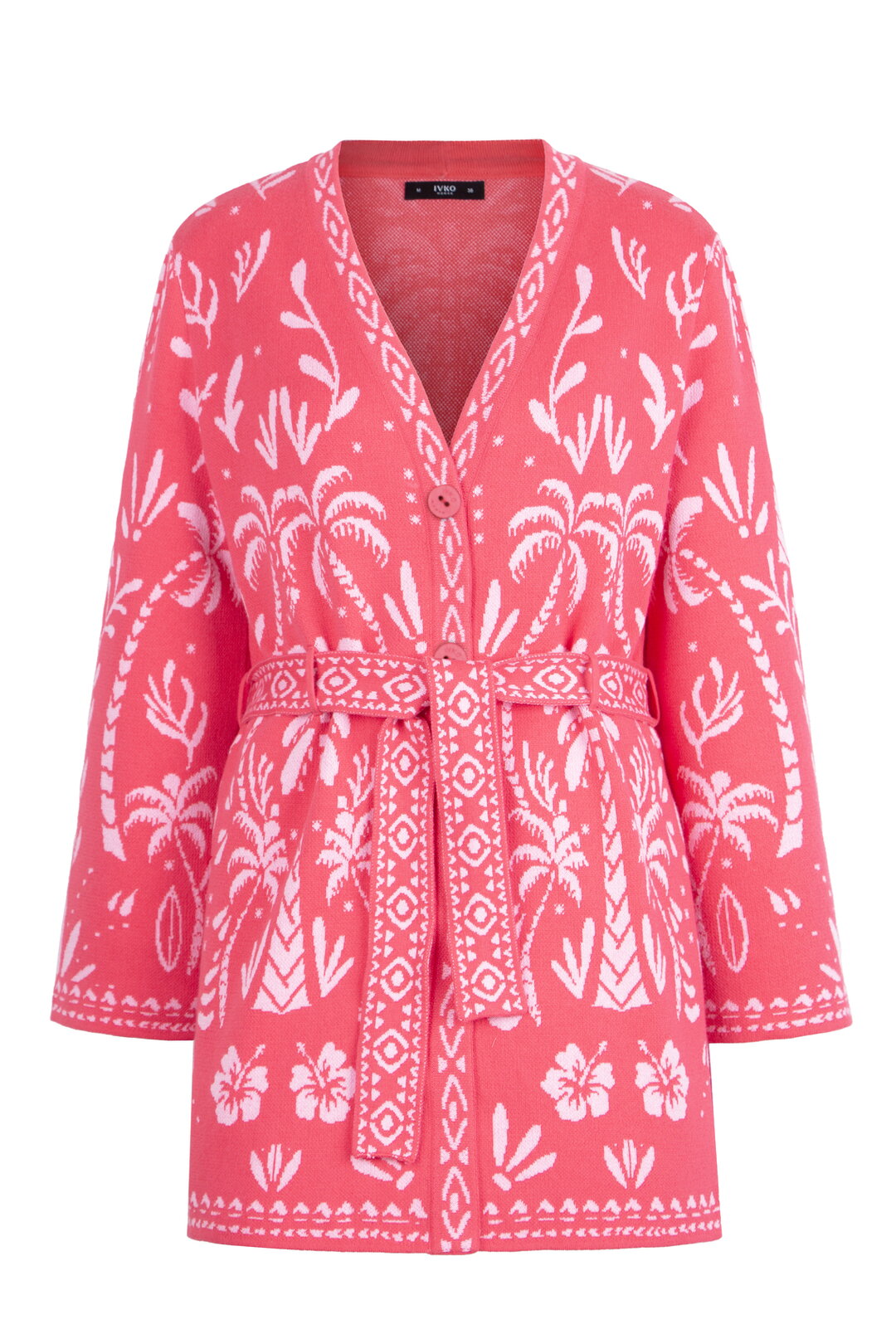 Long Cardigan, Urban Botanic Pattern