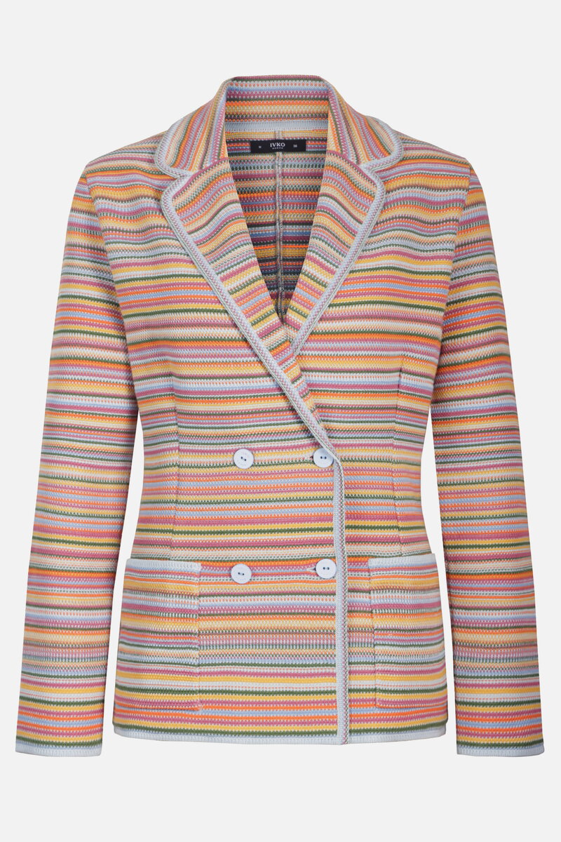 Jacquard Jacket, Stripe Pattern