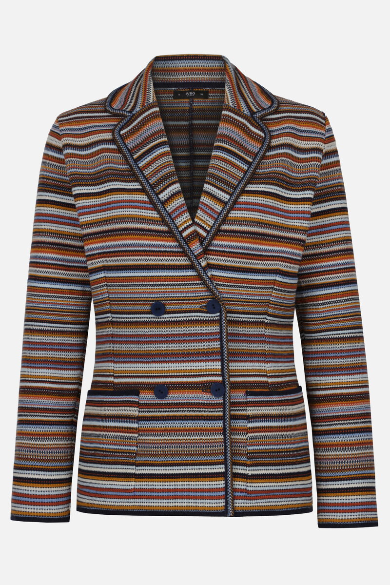 Jacquard Jacket, Stripe Pattern