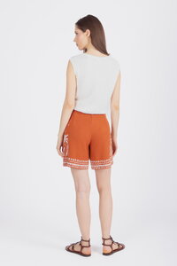 Jacquard-Shorts, Urban Botanic Motiv