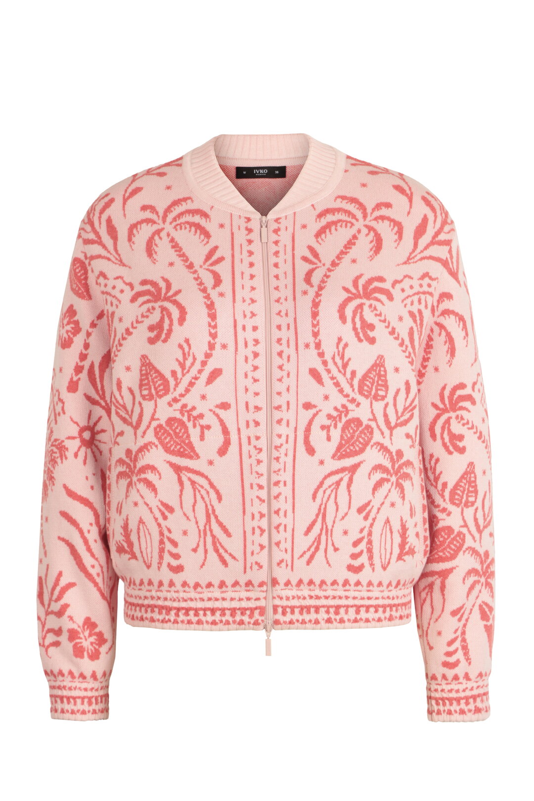 Jacquard Bomber Jacket, Urban Botanic Pattern