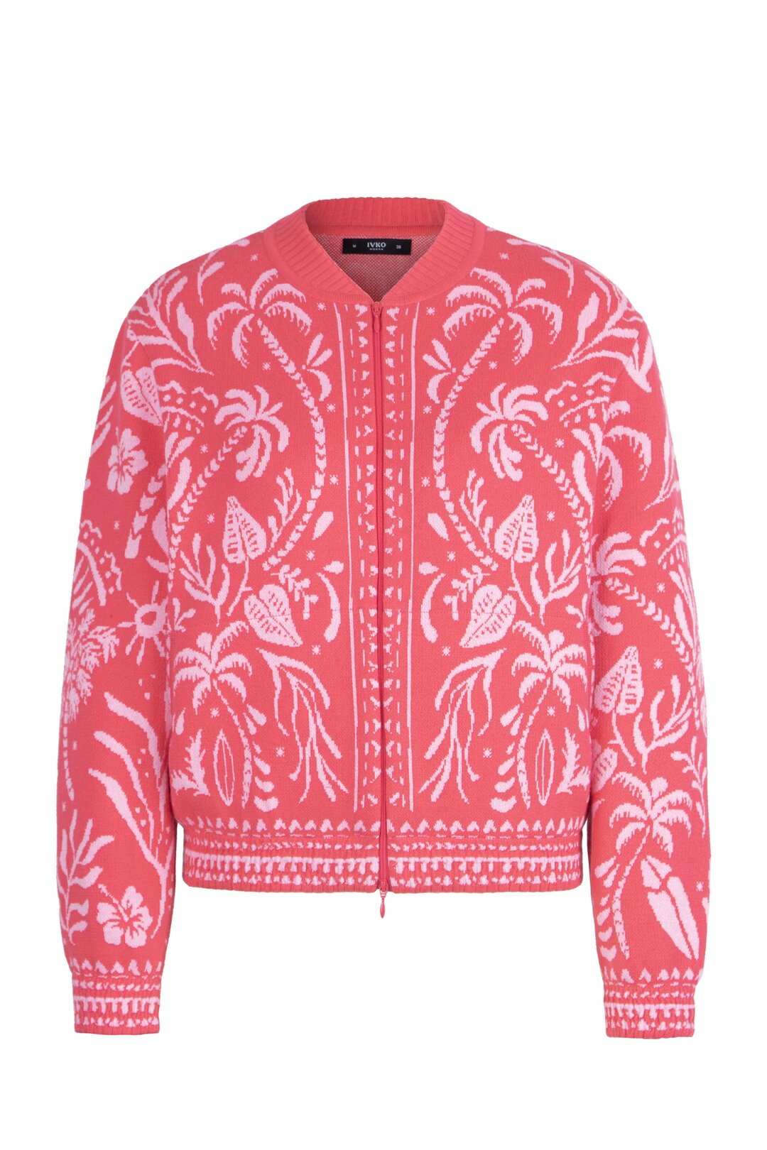 Jacquard Bomber Jacket, Urban Botanic Pattern