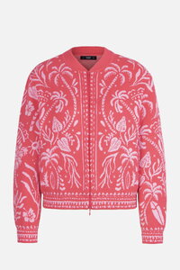 Jacquard Bomber Jacket, Urban Botanic Pattern