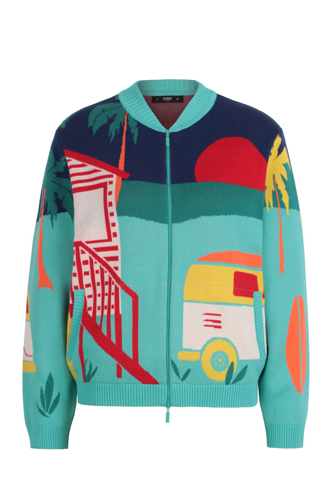 Jacquard-Bomberjacke, Urban Fun Motiv