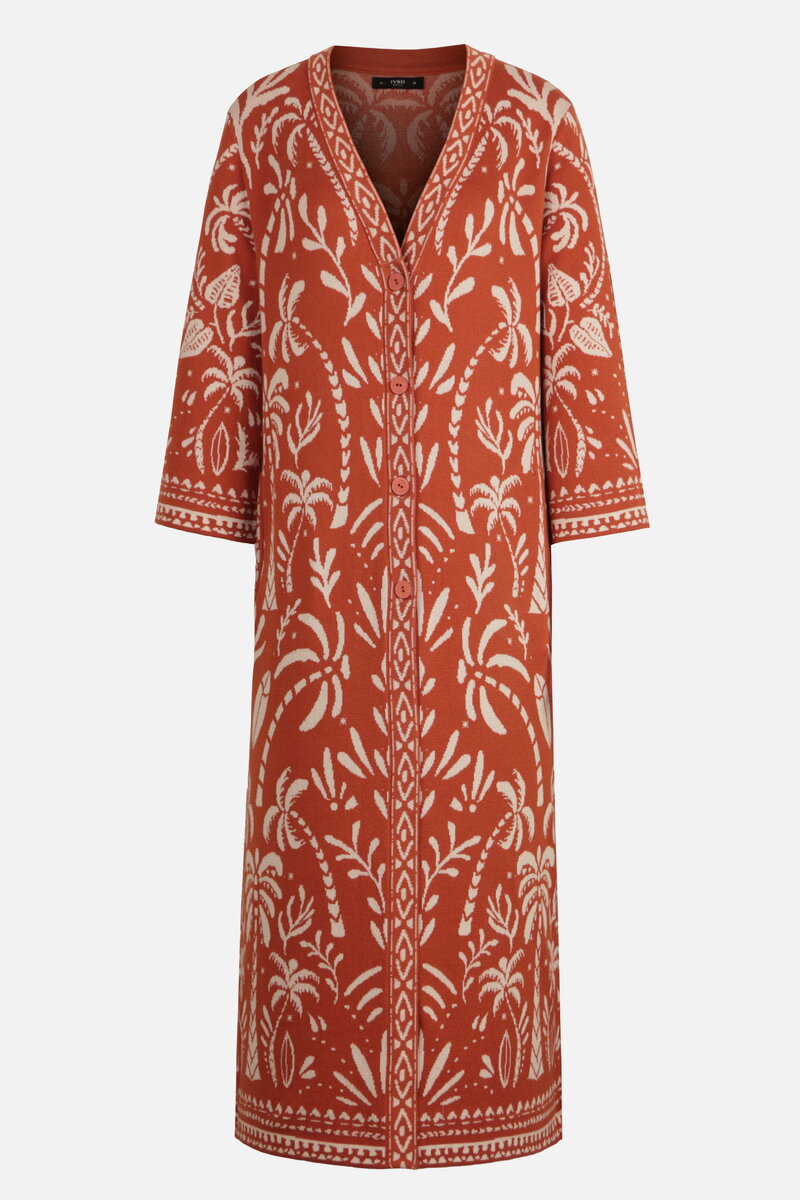 Long Coatigan, Urban Botanic Pattern