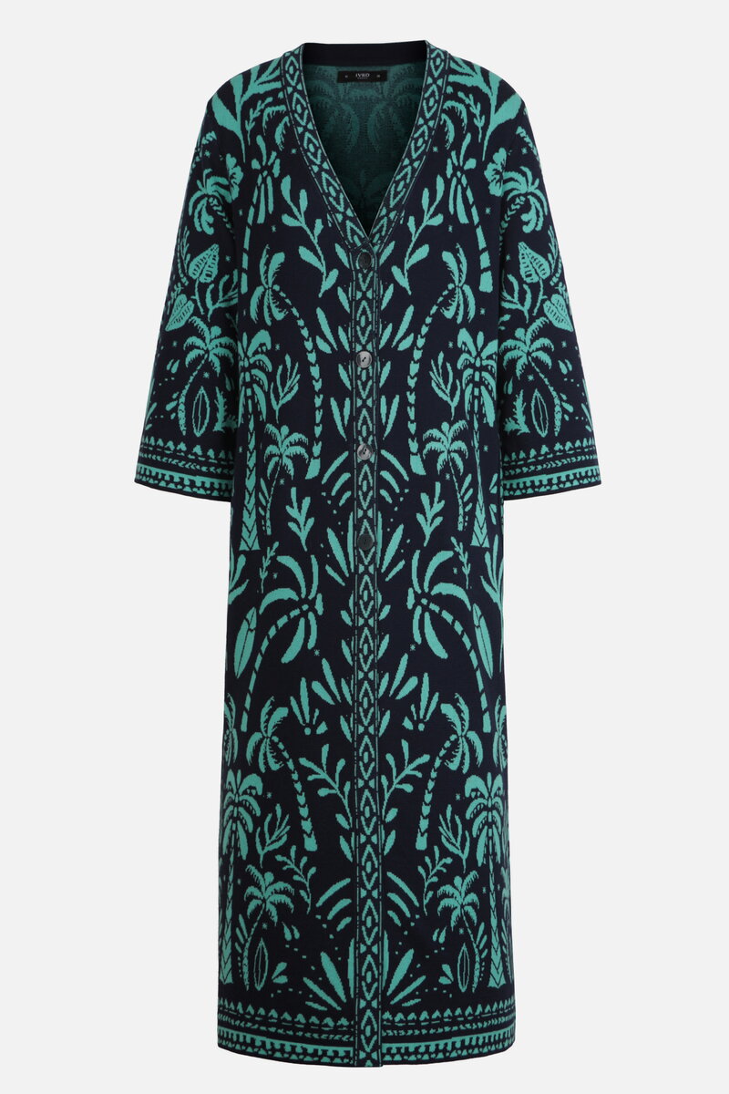 Long Coatigan, Urban Botanic Pattern