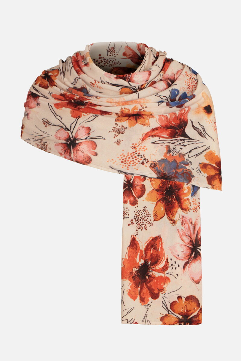 Printed Scarf, Floral Pattern