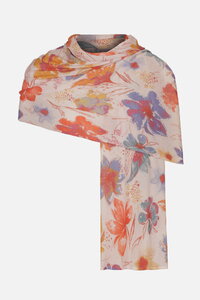 Printed Scarf, Floral Pattern