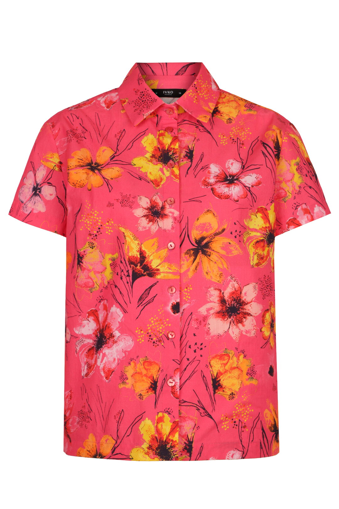 Poplin Shirt, Floral Pattern