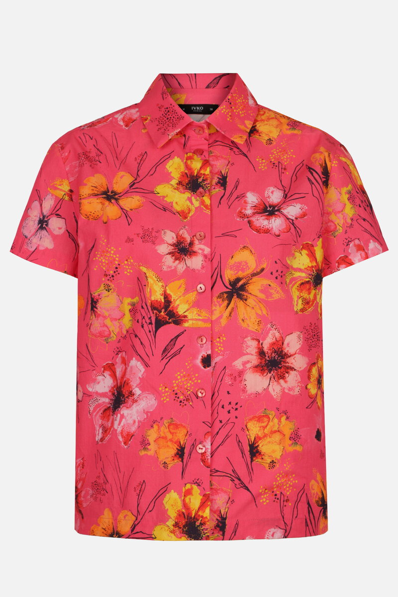 Poplin Shirt, Floral Pattern