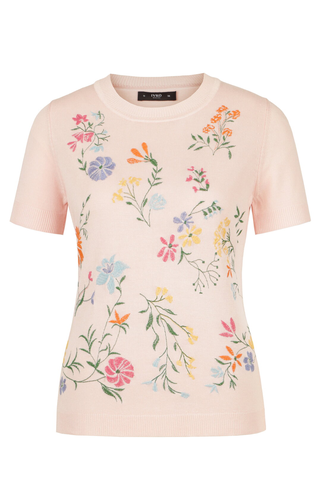 Pullover with Embroidery, Floral Pattern