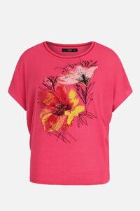 Pullover O-Neck, Floral Pattern