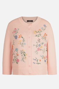 Embroidered Cardigan, Floral Pattern
