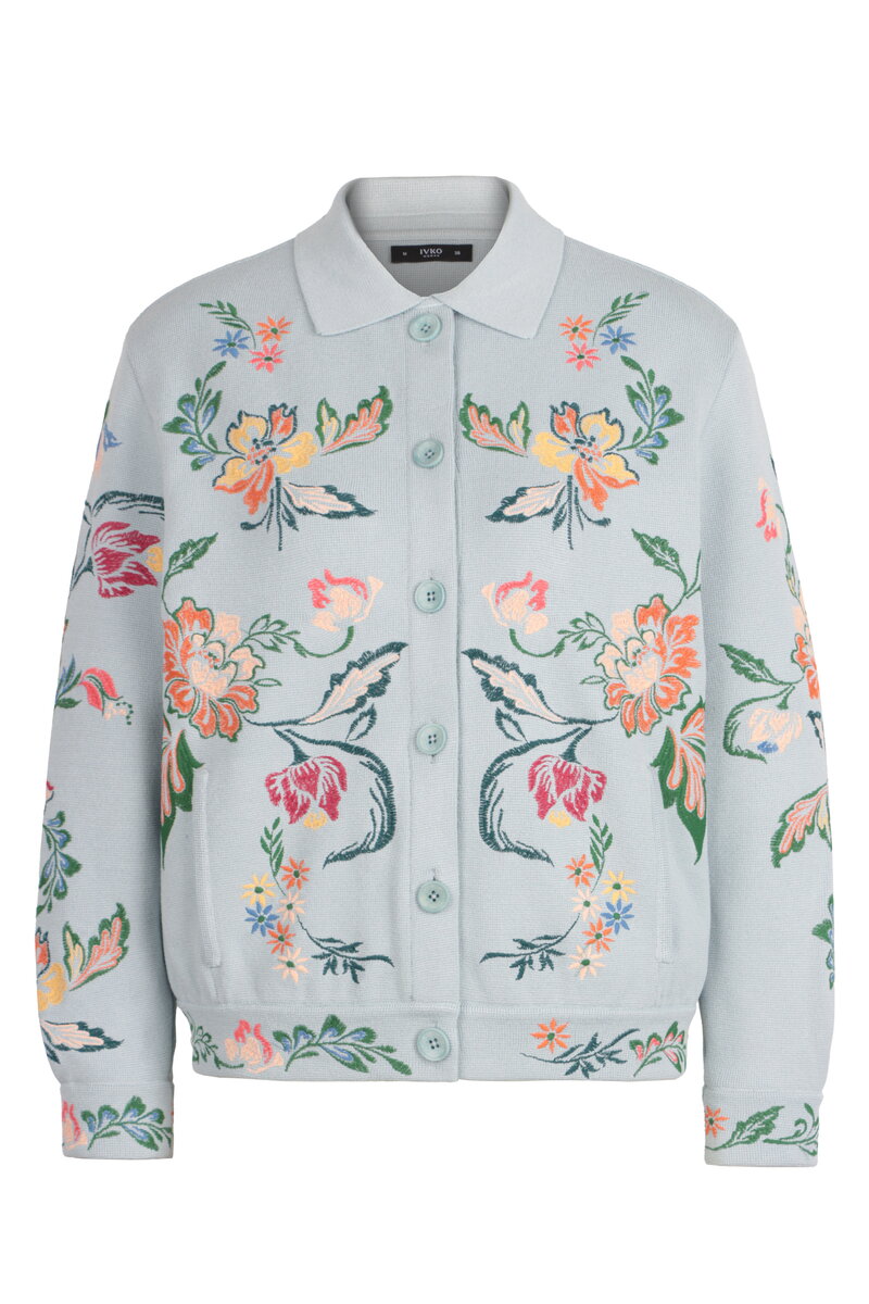 Jacket with Embroidery, Floral Pattern