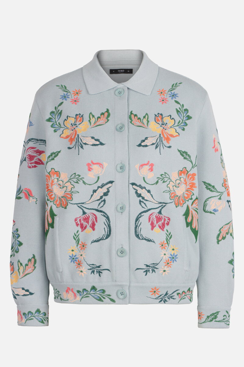 Jacket with Embroidery, Floral Pattern