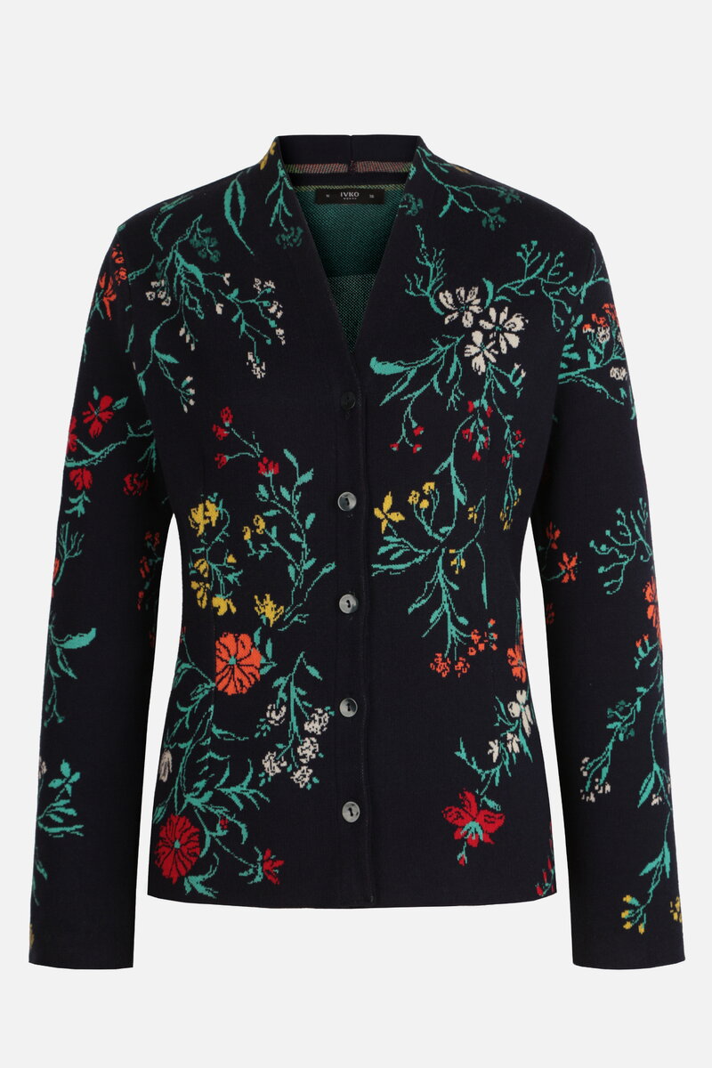 Jacquard Jacket, Floral Pattern