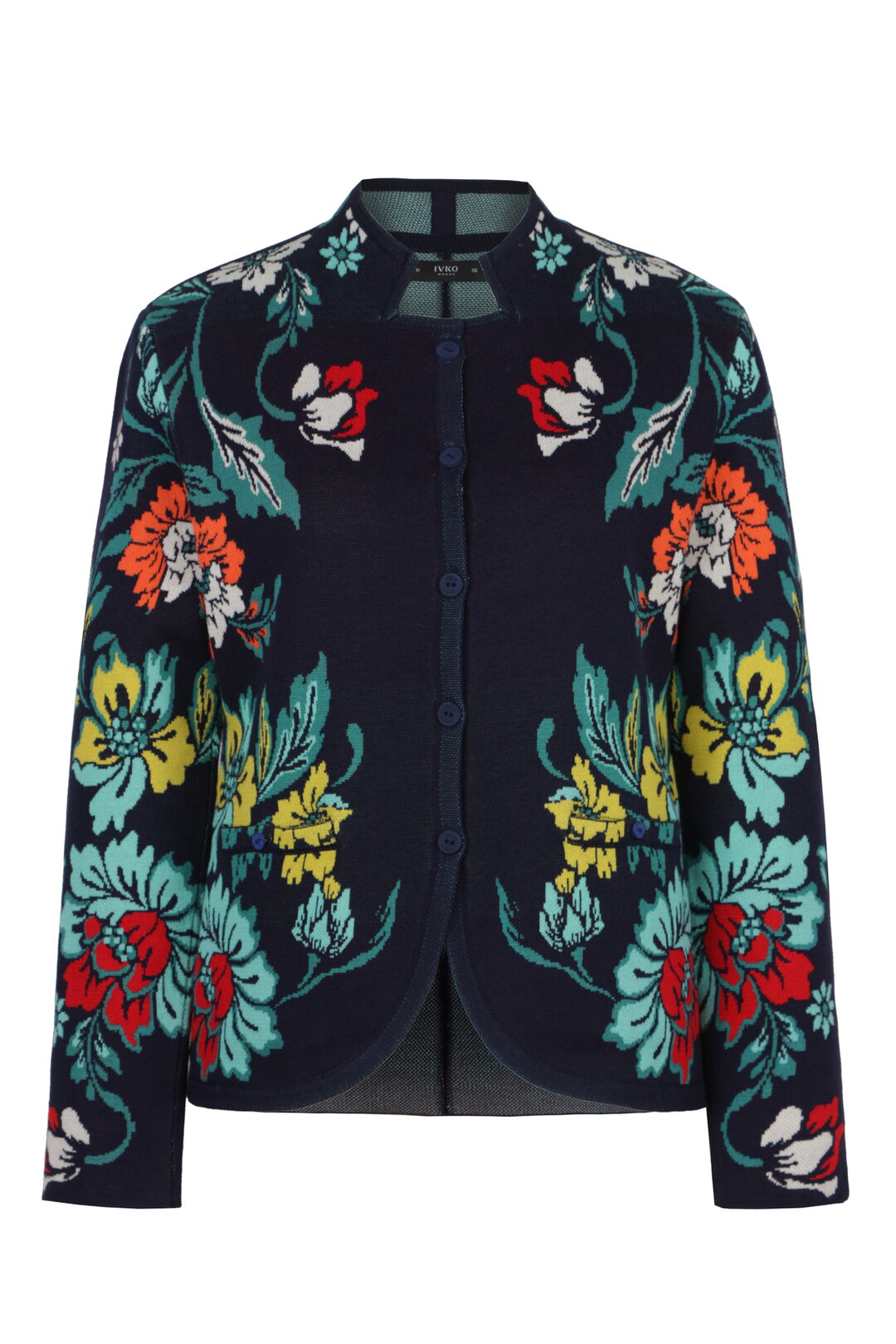 Jacke mit Knöpfen, Floralmuster