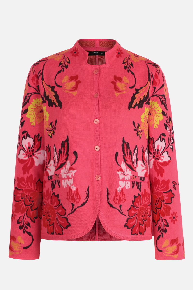 Buttoned Jacket, Floral Pattern