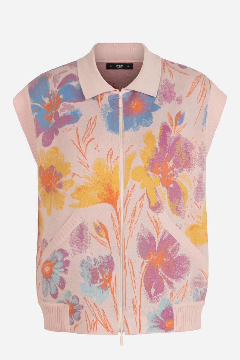 Žakardni Prsluk, Cvetni Motiv