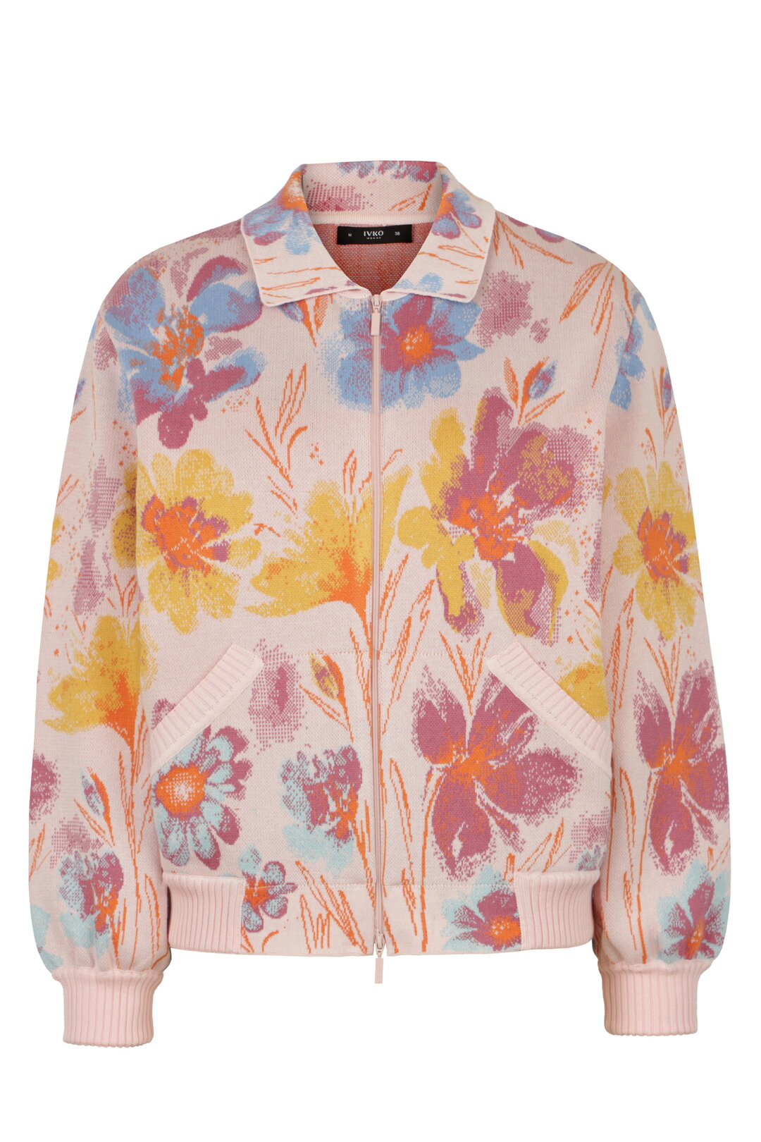 Jacquard Bomber Jacket, Floral Pattern