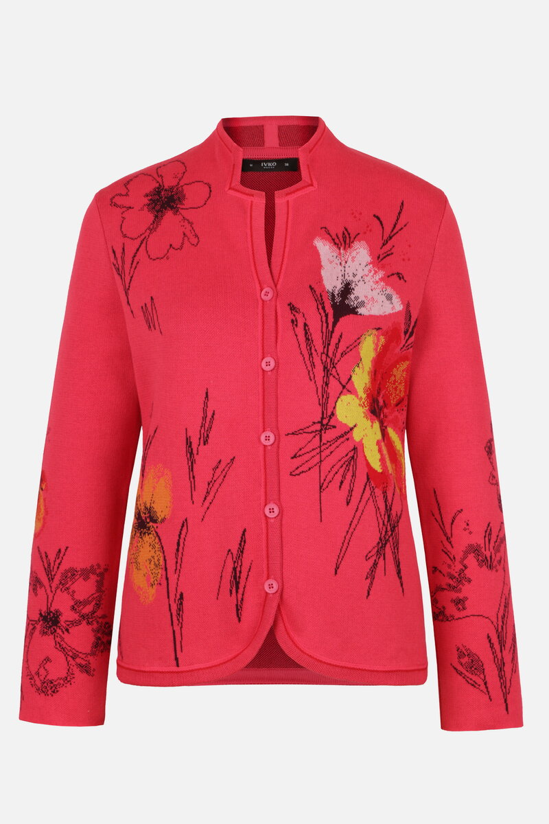 Jacquard Jacket, Floral Pattern