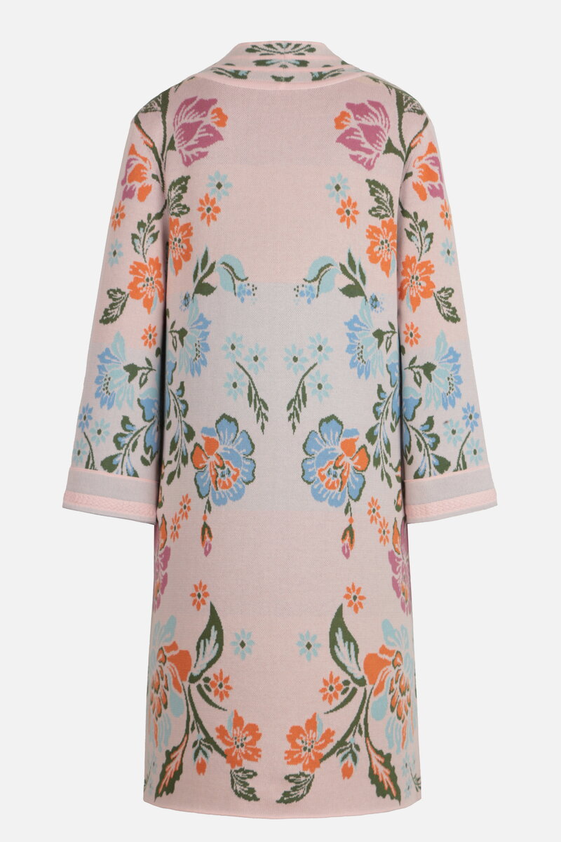 Jacquard-Mantel, Floralmuster