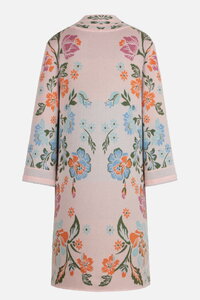 Jacquard Coatigan, Floral Pattern