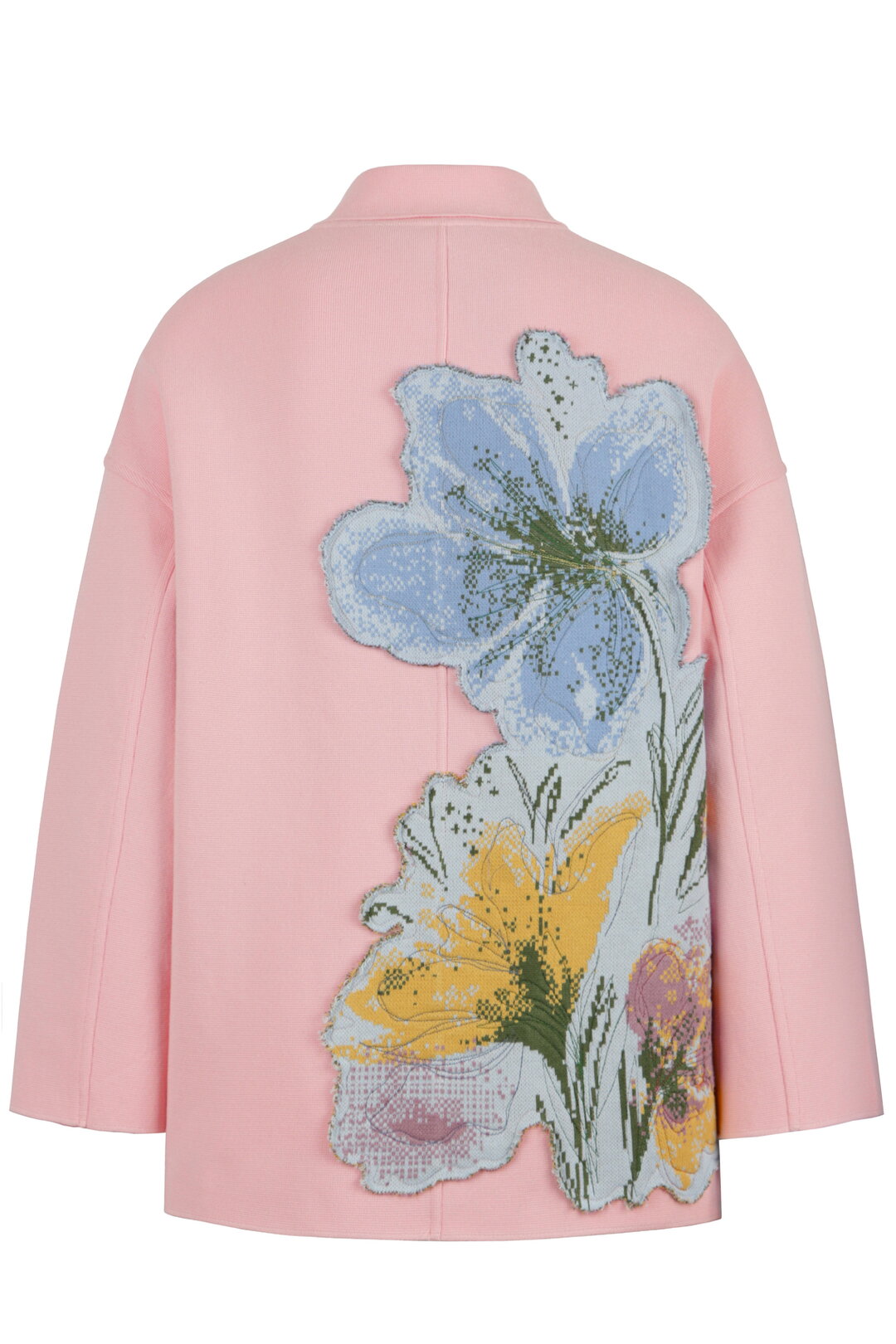 Coat with Appliqué and Embroidery, Floral Pattern