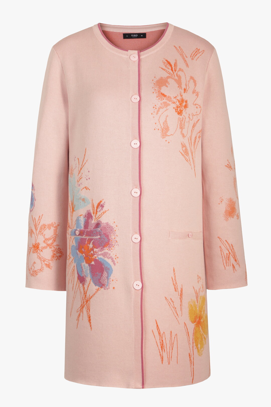 Long Coatigan, Floral Pattern