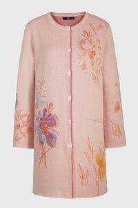 Long Coatigan, Floral Pattern