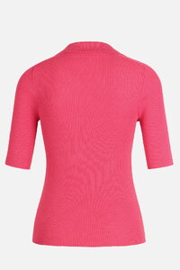 Ribbed Pullover with Collar