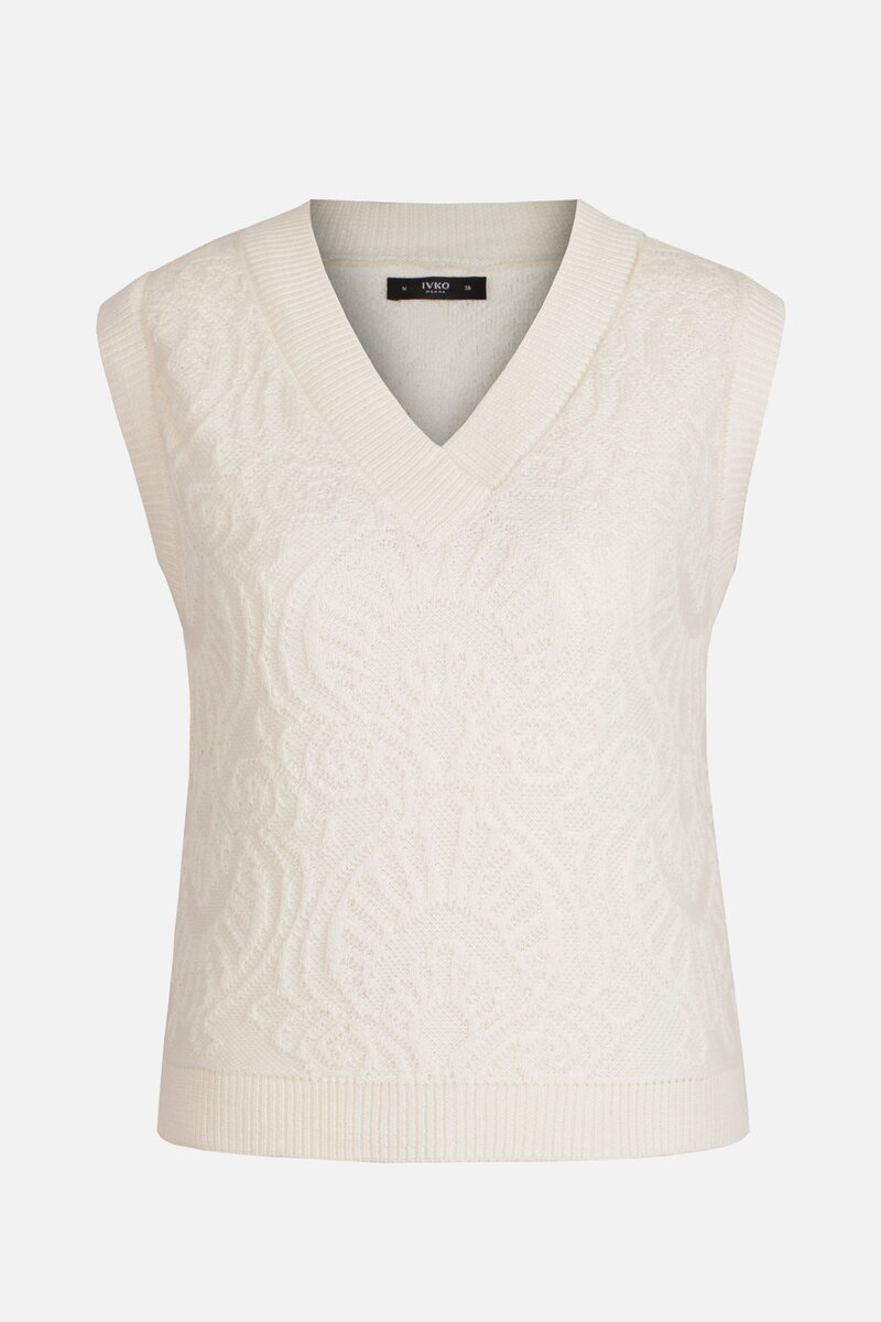 Sleeveless Brocade Pullover