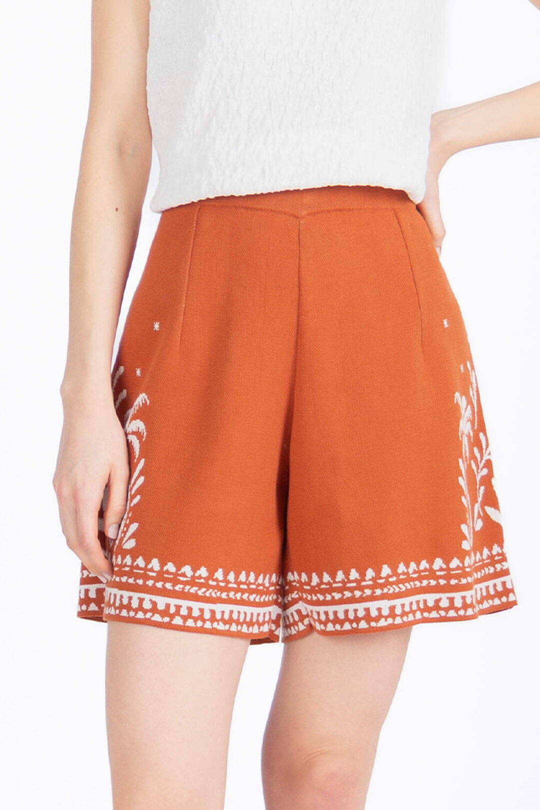 Jacquard-Shorts, Urban Botanic Motiv