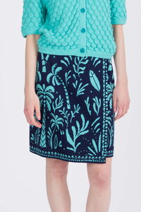 Žakardna Suknja na Preklop, Urban Botanik Motiv