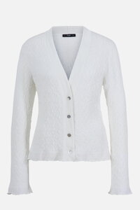 Cardigan mit V-Ausschnitt, Strukturmuster