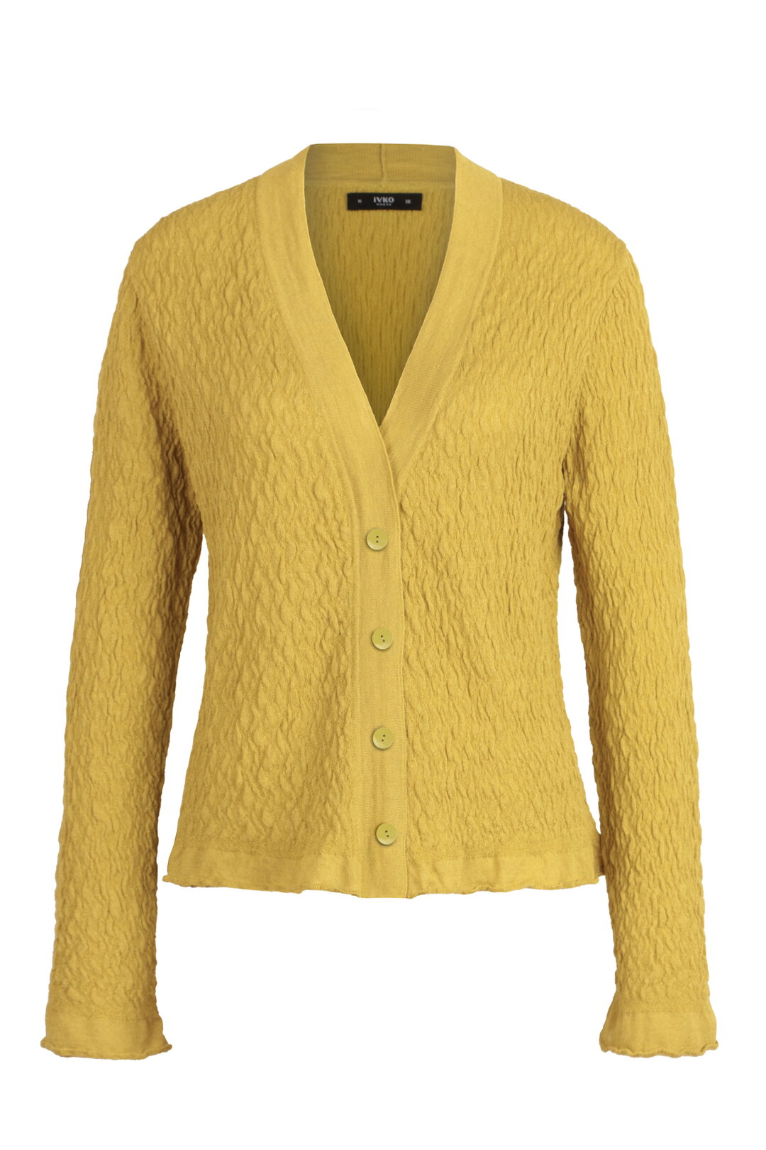 Cardigan mit V-Ausschnitt, Strukturmuster