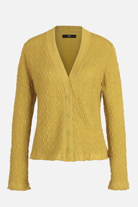 Cardigan mit V-Ausschnitt, Strukturmuster